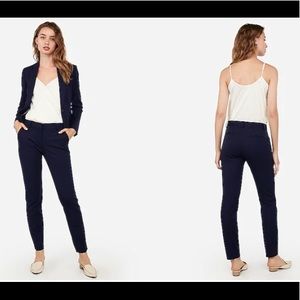 Express mid-rise ankle columnist pant in navy blue